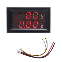전압계 DC 100V 10A 디지털 전류계 전압 볼트 검출기 테스터 모니터, 07 red red 10A