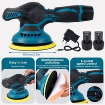 왁스 폴리싱 광택기 샌딩기 휴대용 무선 자동차 12v 배터리 연마 기계, 배터리로, 유럽 ​​연합