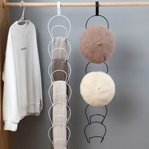모자행거 모자걸이 스카프 넥타이 소품걸이 도어후크 1개, 스틸모자걸이, 블랙