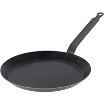 드부이에 DE BUYER 5303.24 크레이프 팬 블루 스틸 인덕션용 주물 무쇠 후라이팬, 직경22cm, 1개