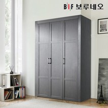 보루네오 10cm 코어 여닫이 작은방 붙박이장 5자 6자 7자, 오크 다크그레이 10cm