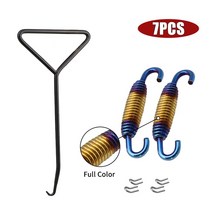 ALCON-7Pcs/세트 바이크 오토바이 배기 파이프 머플러 장착 스프링 후크 링크 51MM 61MM 스테인레스 스틸, [05] B-06