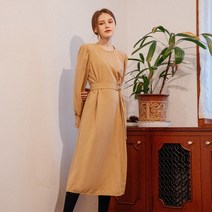 숲 퍼프 숄더 벨트 원피스(SXAOPE2)