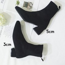 [당일발송]자체제작 3cm 5cm 백지퍼 슬림핏 삭스앵클부츠