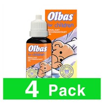 올바스 오일 흡입 Decongestant 어린이 Olbas Oil Inhalant 12Ml 4개