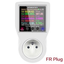 전력량 측정기 소비 전력 전기 요금 전원 디지털 전력계 미터 전기 소비 에너지 미터 플러그 앱용 전력 와트 전력, fr 블루투스 소켓, 한개옵션1