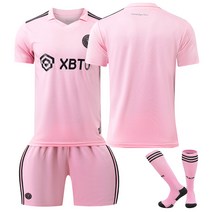 10번 메시유니폼 MLS 인터 마이애미 유니폼 성인 어린이 주니어 축구 어웨이 유니폼 상하의 세트+양말
