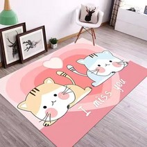 사방치기매트 땅따먹기 매트 아이방 러그 Ins Net 레드 3D 카펫 귀여운 침대 옆 놀이 소녀 방 침실 거실
