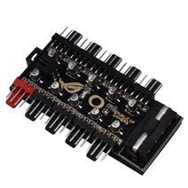 티테크 쿨러 PWM 4핀 10분배 팬허브/T-PWM-IDE10F/IDE(4핀) 전원공급/4핀 PWM 10포트 확장 분배/3핀-4핀 사용가능