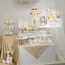 케이크 케이터링 트레이 파티 테이블 식기 연말 모임, 화이트 HM2012-대형