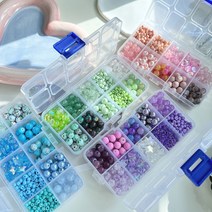 샤론델 글래스 마블 구슬 시드비즈 믹스 세트 4종 1-5079 비즈팔찌 만들기재료 DIY, 3.키트+본드+우레탄줄0.8mm(7m)