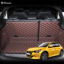 샤오토 트렁크매트 차박 매트 푸조 e-208, 블랙x블랙