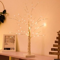 크리스마스 조화 장식 무드등 LED 자작나무 전구 트리 세트