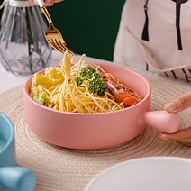 손잡이 라면기 냉면기 우동 그릇 전자렌지용기 T40, T40-핑크