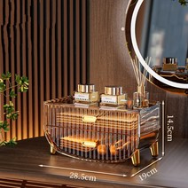 데스크탑 화장품 보관함 방진 스킨 케어 제품 보관 랙 아크릴 페이셜 마스크 보관함 대용량, 없음, 10.Orange 2 layers