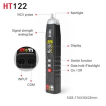 데시벨측정기 소음측정기 층간소음 오토바이 공사장 측정기 Habotest 3-in-1 스마트 펜 유형 디지털 멀티 미터 ac 비접촉 전압 테스터 3 상 회전 감지기 전기 도구, ht122