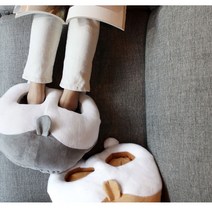 따숩 시바궁둥이 풋워머 USB 전기 발난로 온열 쿠션 발방석 발쿠션 발전기장판 사무실, 핑크
