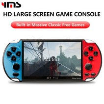 VR게임 X7X7 PlusX12X12 Plus 휴대용 게임 콘솔 NESGBA 내장 10000 게임용 비디오 HD 스크린 레트로, X7 Plus 5.1 Inch