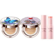 1+1+1 [15g+쿠션15g+멀티밤10ml] 스타일71 45%세럼 [복합 피부 추천] 수분 촉촉 광채 앰플 주름개선 자외선차단 미백 쿠션 21호23호, 1개, 나비블루펄21호+부엉이21호(복합)+멀티밤