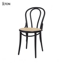 체코TON 톤체어 18(라탄라인) 원목의자 다이닝체어 카페 업소용 식탁의자 스타벅스, 다크웬지/케인