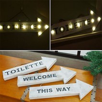 LED화살표 카페 사인보드(안내판 인테리어조명 카페조명), THIS WAY