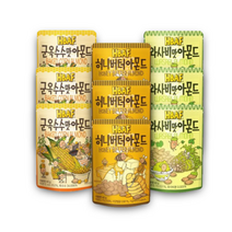 길림양행 HBAF 허니버터 와사비맛 군옥수수맛아몬드 40g x 3개 세트(총9개), 40g X3개 (총9개)