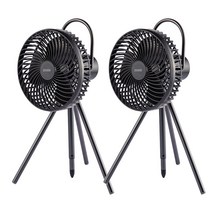 1+1 리모컨 무선 캠핑 선풍기 (블랙+블랙) 휴대용 탁상용 타프팬 휴대용