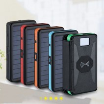 Ciliver 방수 탈착 마그네틱 솔라 보조배터리 접이식 삼방 20 000mah 대용량 무선 이동 전원, 1+5 (20000밀리암페어 무선 기능), 쪽