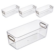 홈시그널 아크릴 투명 리빙박스 팬트리 정리 수납함, 소 4P