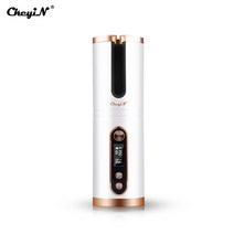 CkeyiN 봉고데기 18mm 무선 고데기 자동 회전 고데기 오토 컬링 아이론 세라믹, 화이트
