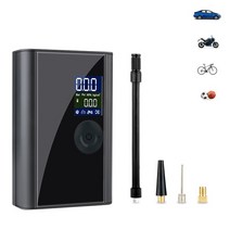 Jansite Car Portable Wireless Air Pump 4000mAh Battery LCD Digital Auto Electric Compressor For Moto, 01 TC16