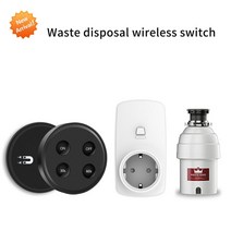 쓰레기 처리기 음식물 분쇄기 타이머가있는 무선 스위치 원격 제어 EU Korea Plug 16A No Pipe Replace Air Switch, 01 Black color switch