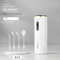 세정기 세척기 가정용구강세정기 셀프스케일링 휴대용 구강용품, 단일사이즈, 우아한 화이트 에이트 노즐 기능 세트