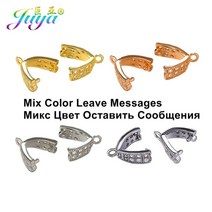 Juya diy 도매 보석 클램프 핀치 클립 보석 후크 액세서리 여성용 크리스탈 마노 귀걸이 목걸이 쥬얼리 만들기