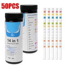 PH측정기 수분 산소 농도 50pcs bottle 14 in 1 테스트 스트립 식수 분수 수돗물 미터 분석기 용 수질, 단일옵션