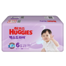하기스 NEW 맥스드라이 점보 밴드형 남여공용 6단계(14~19kg), 160매, 0   6 step (14~19kg) / 공용 점보