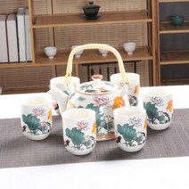 티포트세트 홍차잔 Teapot 1 냄비 6 컵 크리 에이 티브 ceramictea 수제, 일곱 조각 세트, 니아니안유유