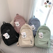 허그스 5컬러 심플디자인 가벼운 학생 백팩 책가방