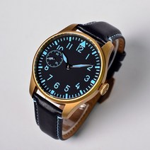 남자명품시계 남자 파일럿 청동 시계 손 바람 기계식 시계 수동 스몰 세컨즈 스포츠시계