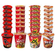컵라면 소컵 1box 신라면 6개  진라면 6개  열라면 6개  새우탕 6개 농심 오뚜기 합24개입   LBO볼펜, 1박스