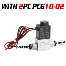 던롭밸브 2V025-08 24v dc 워터 밸브 솔레노이드 1/4 정상 폐쇄 공압 알루미늄 12V 전압 공기 물 오일용, [10] 2V025-08  CXS PC10, [02] DC24V