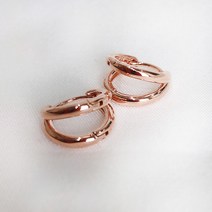 실버925 더블링 원터치 귀걸이 이어링
