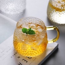 풀커버링 골드 손잡이 홈카페 예쁜 유리컵 커피잔 찻잔 유리..., 단품