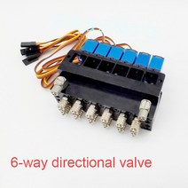 1/14 RC 금속 유압 방향 밸브 모델 액세서리 굴삭기 지게차 스티어링, 02 6 Directional valve