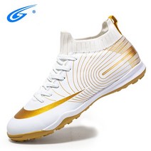 남자 하이탑 스니커즈 캠퍼스화 스포츠 슈즈 초경량 축구 FG/TF 야외 소년 미끄럼 부츠