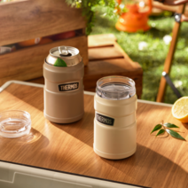 THERMOS 써모스 ROD-002K 트래블킹 캔홀더, 350ml, 아이보리블랙(IB)