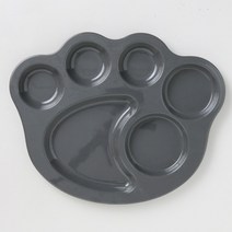 이더멜라민 어린이 곰발식판 어린이집 유치원 배식 다이어트식판, 차콜그레이