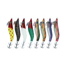 쿠로시오 충혈된 흑조에기 혼합색상 2.2호 무늬오징어 루어미끼 에기 8종세트