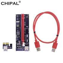 라우터 모뎀 네트워크카드 CHIPAL100CM 60CM USB 3.0 케이블 듀얼 LED VER009S PCIE 라이저 카드 009S PCI Express 비디오 카드용 1X, [01] 03M