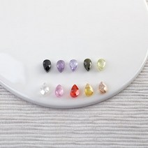 [5912]지르코니아 납작물방울-옆구멍 4x6mm 1개